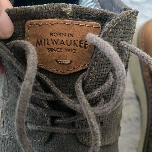 Nunn Bush men 8.5 comfort gel memory foam leather tie up casual shoes grey - Picture 7 of 8